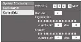 SHARP LC-60LE636S - Kontrollieren der Kanalstärke - 1