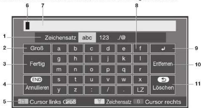 SHARP LC-60LE636S - Verwenden der Softwaretastatur - 1