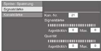 SHARP LC-60LE635RU - Kontrollieren der Signalstärke - 1