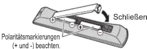 PANASONIC TX-L42ETW50 - Einlegen/Entfernen der Batterien der Fernbedienung - 2