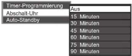 PANASONIC TX-L42ETW50 - Wählen Sie [Abschalt-Uhr] aus und nehmen Sie die Zeiteinstellung in 15-Minuten-Schritten vor - 1