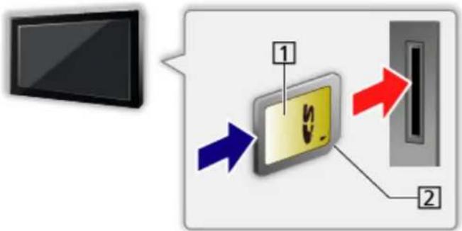 PANASONIC TX-39ASF657 - ■ Einsetzen oder Entfernen der SD-Karte - 1
