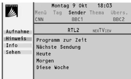 PHILIPS 28PW9525 - Benutzen der Videotext Guide/NEXTVIEW-Menüs - 2