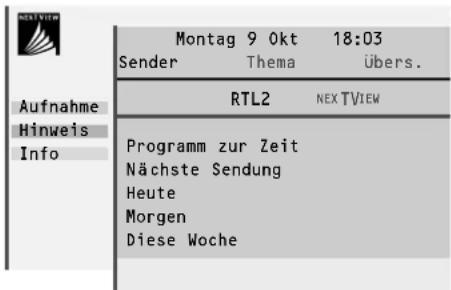 PHILIPS 32PW8206 - Benutzen der Videotext Guide/NEXTVIEW-Menüs - 2