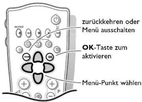 PHILIPS 32PW8206 - Menü EINSTELLUNG wählen - 1