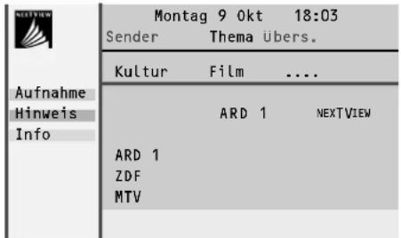 PHILIPS 32PW8206 - NEXTVIEW-Moden um Information zu ordnen und darzustellen - 2