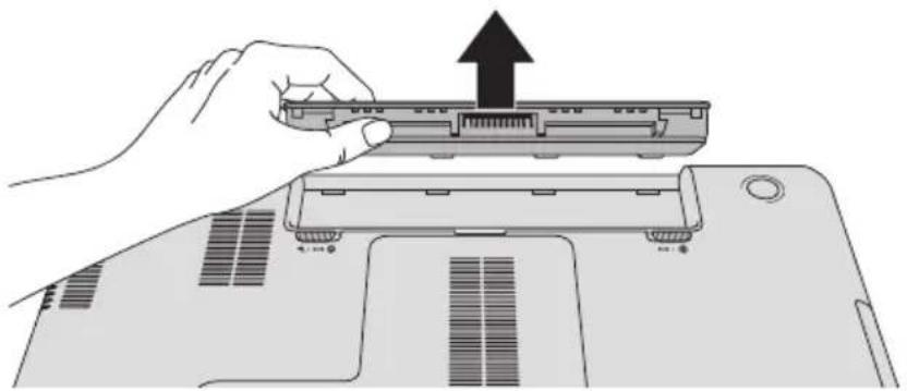 TOSHIBA Satellite C55DT - Entfernen des Akkus - 2