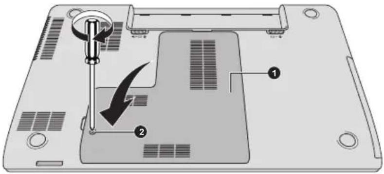 TOSHIBA Satellite C55DT - Einsetzen von Speichermodulen - 6
