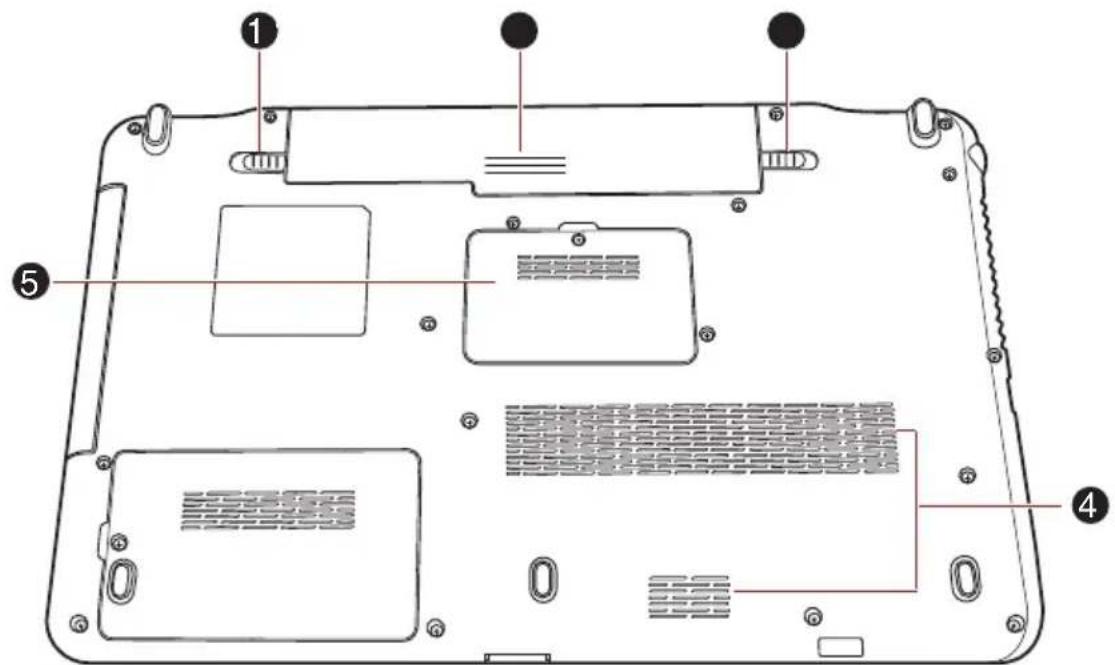 TOSHIBA Satellite A665D - Unterseite - 1