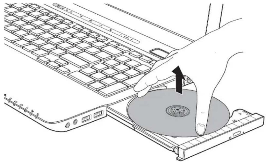 TOSHIBA Satellite A665D - Einlegen von Discs - 9