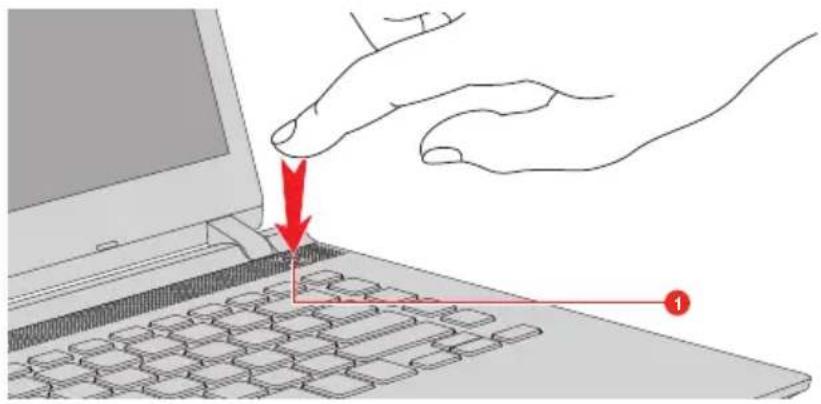 TOSHIBA Satellite C40D-C - Öffnen des Bildschirms - 6