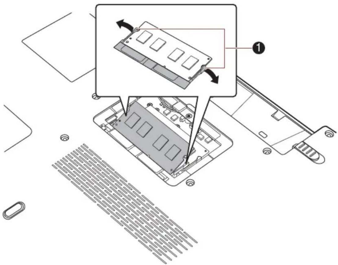 TOSHIBA Satellite A660D - Speichermodule entfernen - 2