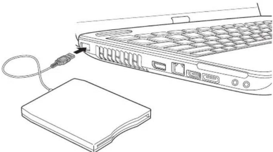 TOSHIBA Satellite A500D - Diskettenlaufwerk anschließen - 2