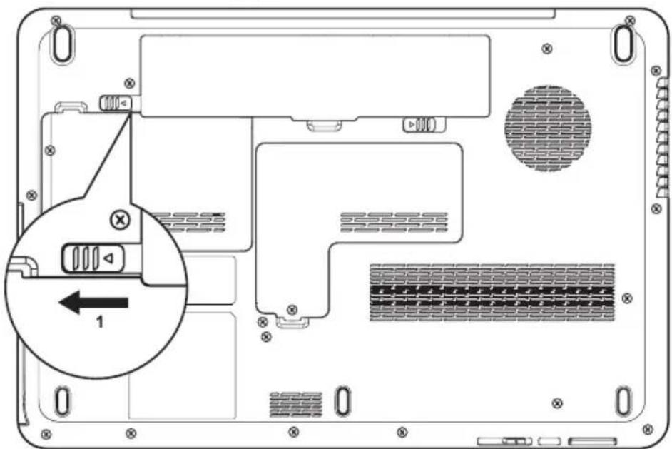 TOSHIBA Satellite A500D - Ersetzen des Akkus - 2