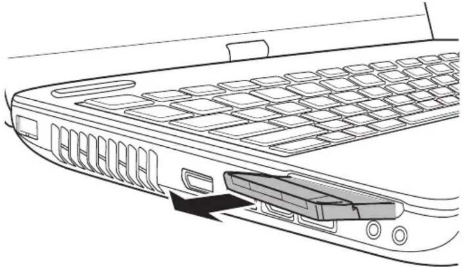 TOSHIBA Satellite A500D - ExpressCards entfernen - 2