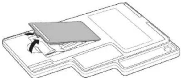 TOSHIBA Satellite A500D - Einsetzen der Batterie - 1