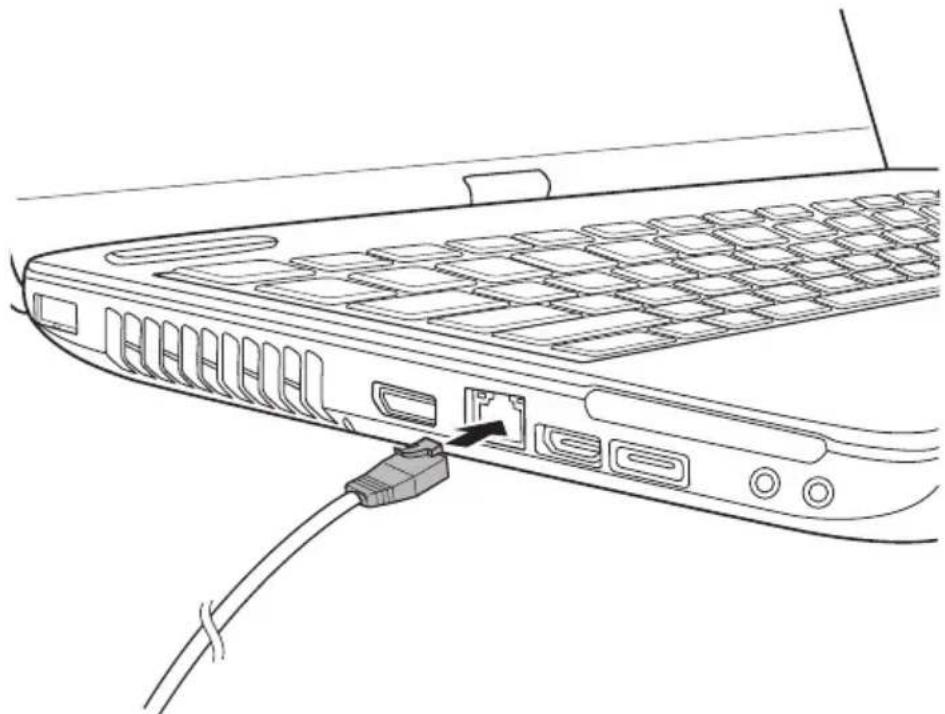 TOSHIBA Satellite A500D - LAN-Kabel anschließen - 2
