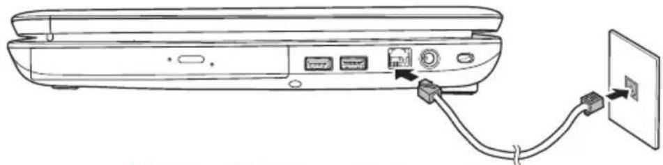 TOSHIBA Satellite A500D - Modemkabel anschließen - 2