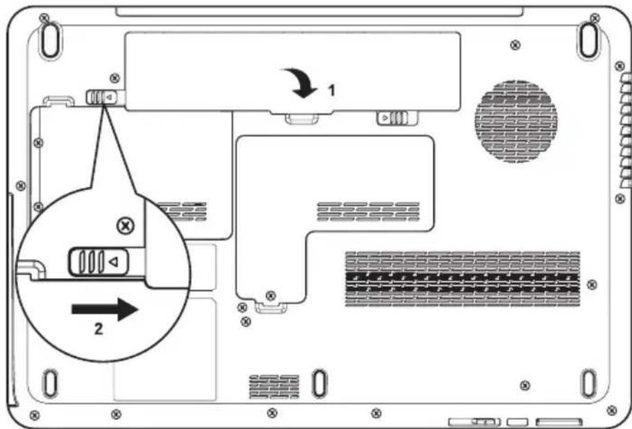 TOSHIBA Satellite A500D - Ersetzen des Akkus - 4