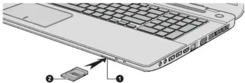 TOSHIBA Qosmio C70-B - Einsetzen von Speichermedien - 1