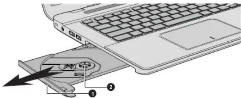 TOSHIBA Qosmio C70-B - Verwenden des optischen Laufwerks - 2