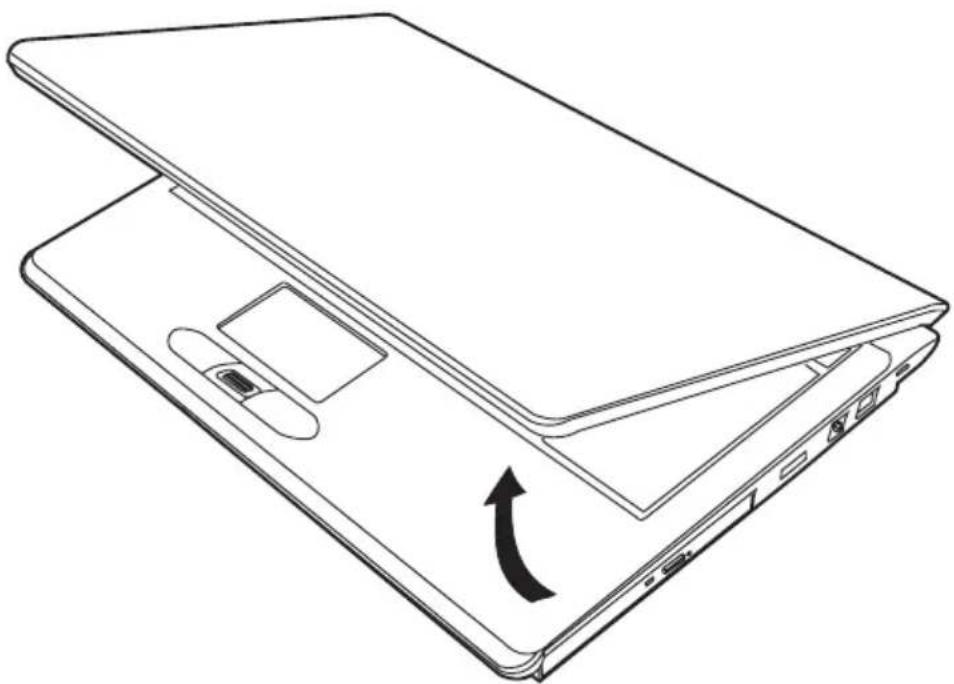 TOSHIBA Equium U400 - Öffnen des Bildschirms - 2