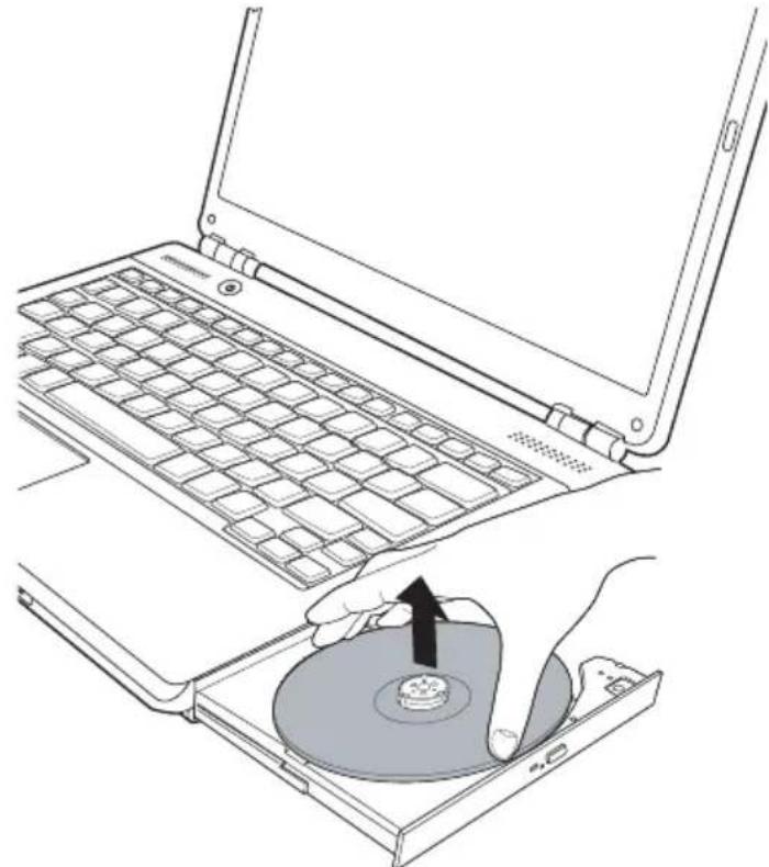 TOSHIBA Equium U400 - Einlegen von Discs - 10