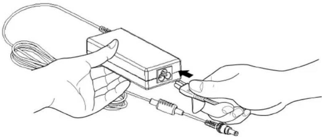 TOSHIBA Equium U400 - Anschließen des Netzadapters - 3