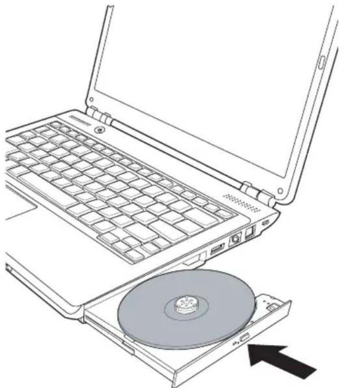 TOSHIBA Equium U400 - Einlegen von Discs - 7