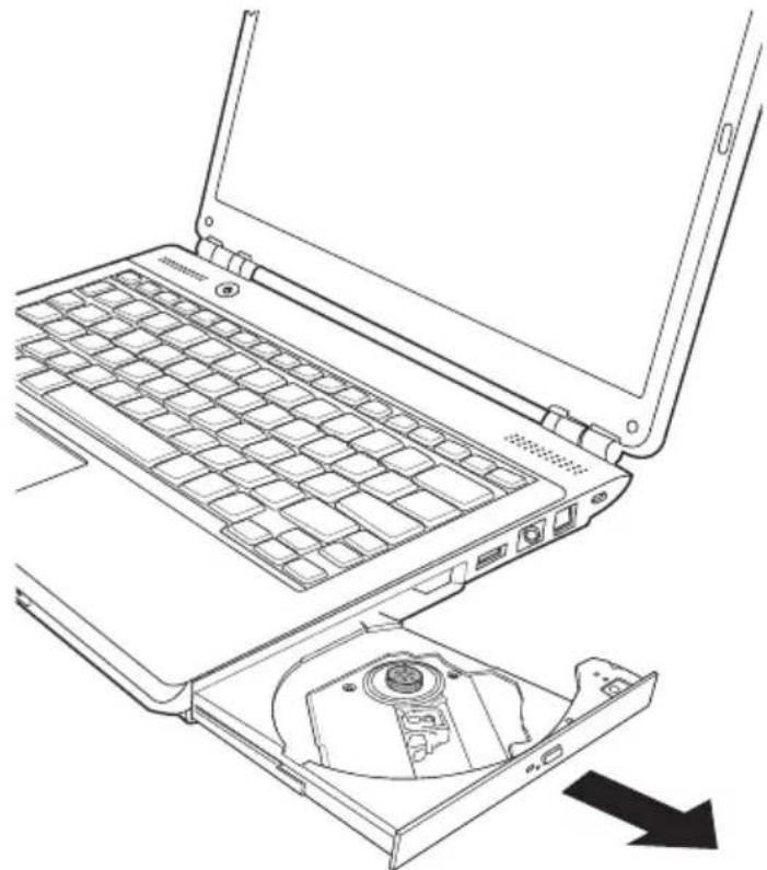 TOSHIBA Equium U400 - Einlegen von Discs - 3