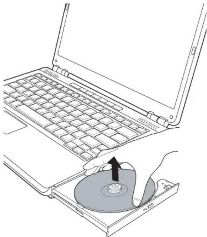TOSHIBA Equium U300 - Einlegen von Discs - 10