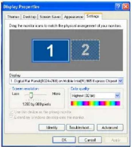 TOSHIBA Equium U300 - Anzeigeeinstellungen - 2