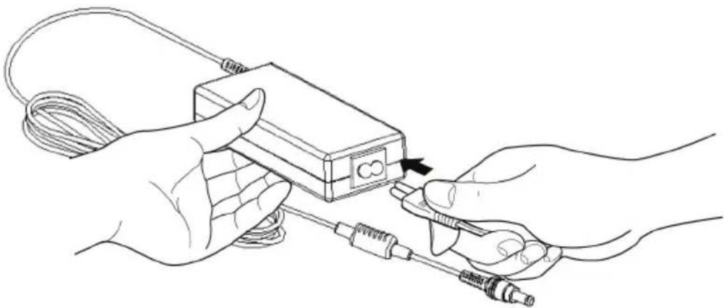TOSHIBA Equium U300 - Anschließen des Netzadapters - 3