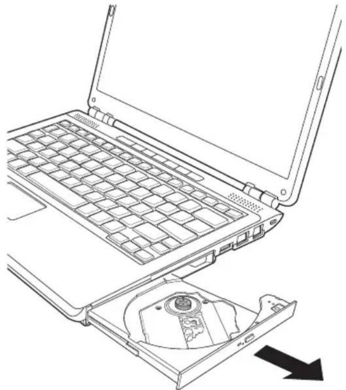 TOSHIBA Equium U300 - Einlegen von Discs - 3