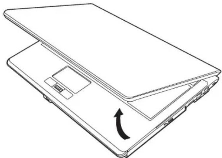 TOSHIBA Equium U300 - Öffnen des Bildschirms - 2