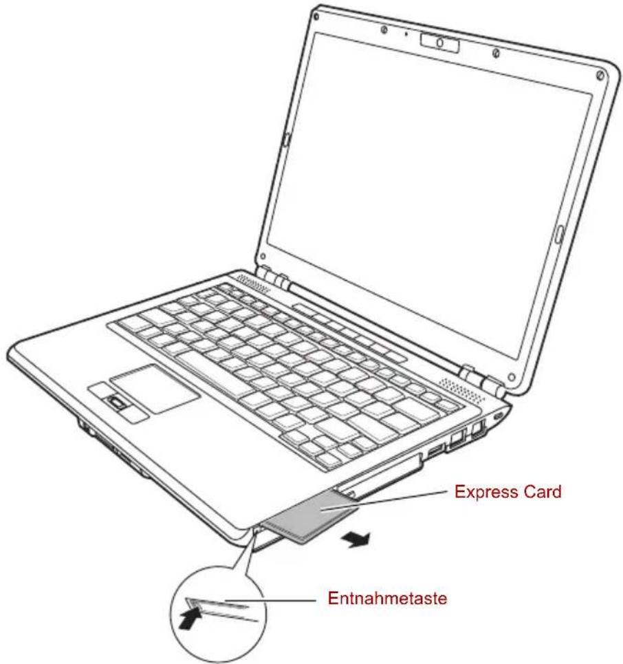 Express Card Entnahmetaste