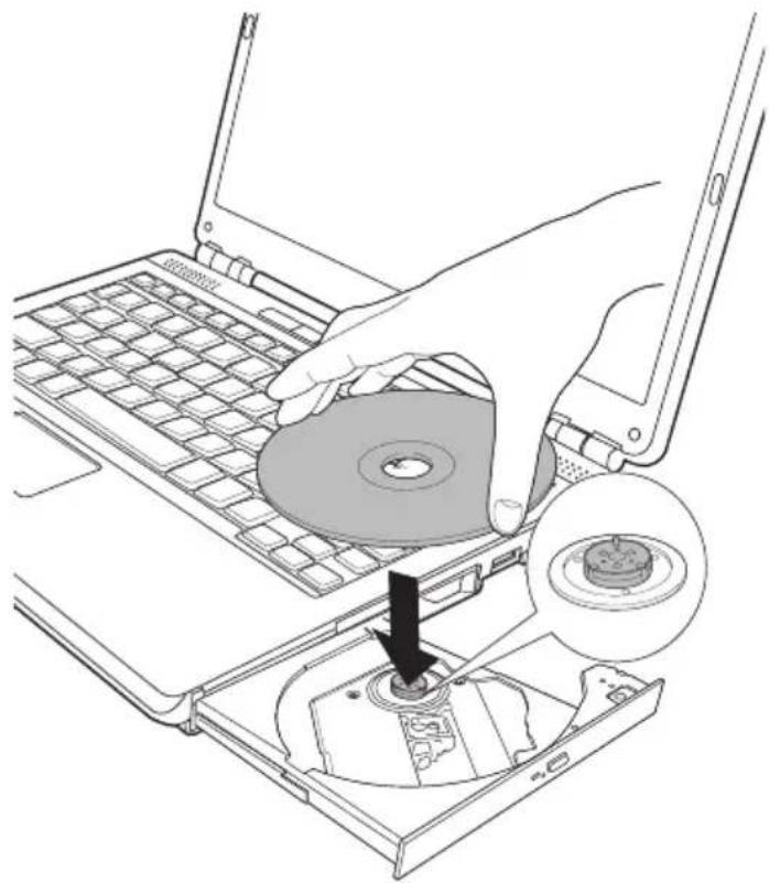 TOSHIBA Equium U300 - Einlegen von Discs - 4