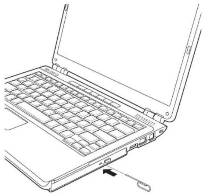 TOSHIBA Equium U300 - Einlegen von Discs - 2