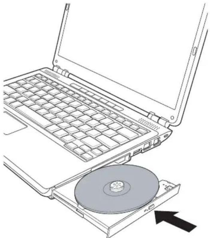 TOSHIBA Equium U300 - Einlegen von Discs - 7