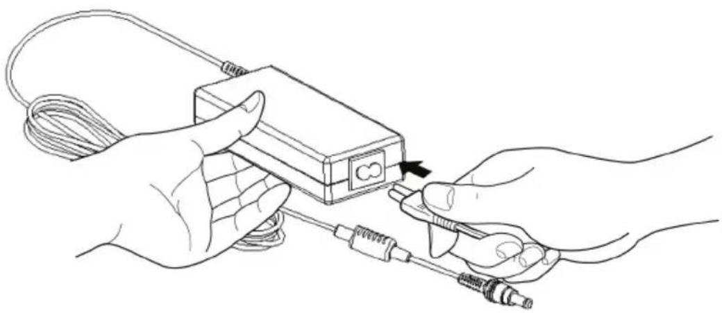 TOSHIBA Equium P300D - Anschließen des Netzadapters - 3