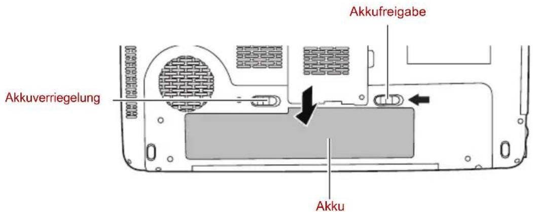 Akkufreigabe Akkuverriegelung Akku