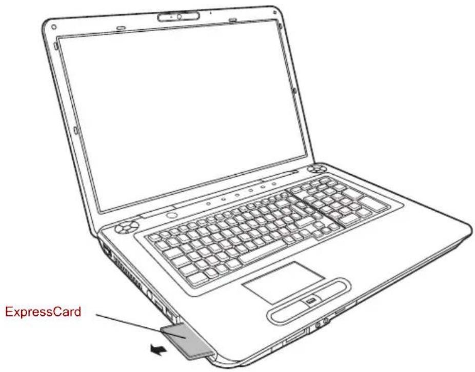 TOSHIBA Equium P300D - ExpressCard entfernen - 2