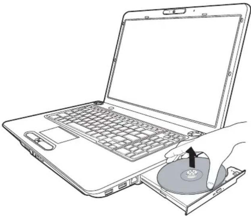 TOSHIBA Equium P300D - Einlegen von Discs - 10