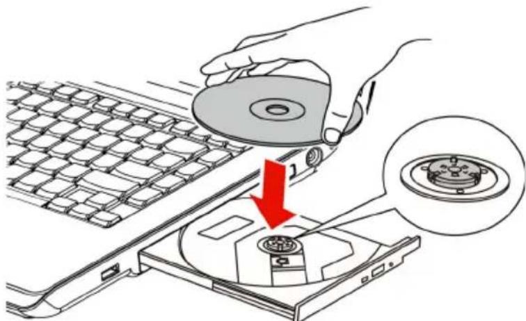 TOSHIBA Equium L300 - Einlegen von Discs - 4