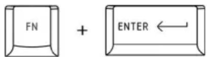 FN + ENTER ←