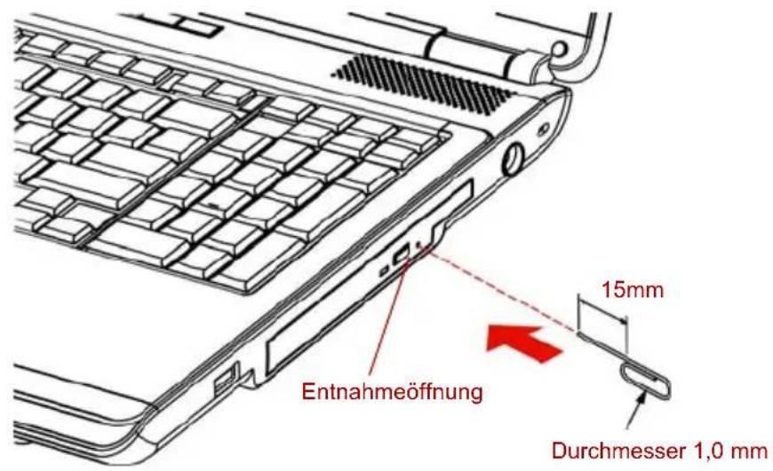 Entnahmeöffnung 15mm Durchmesser 1,0 mm