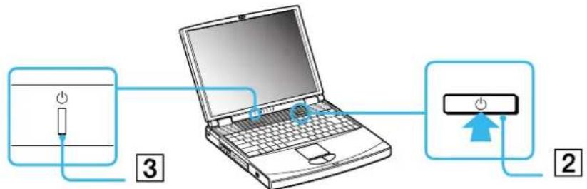 SONY PCG-FX505 - Starting your notebook - 2