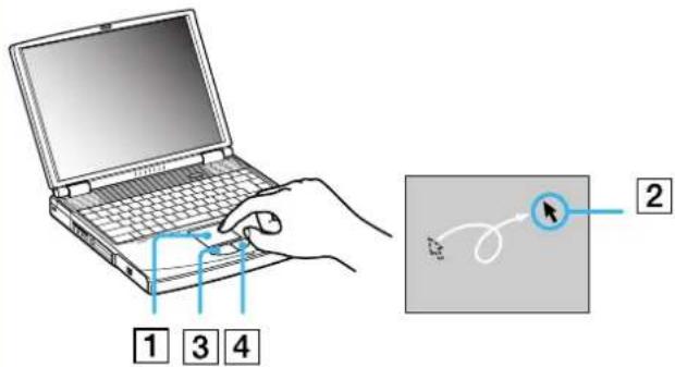SONY PCG-FX505 - Using the touchpad - 1