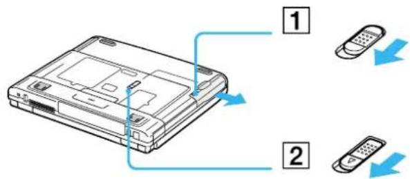SONY PCG-FX505 - Removing the second battery pack - 1