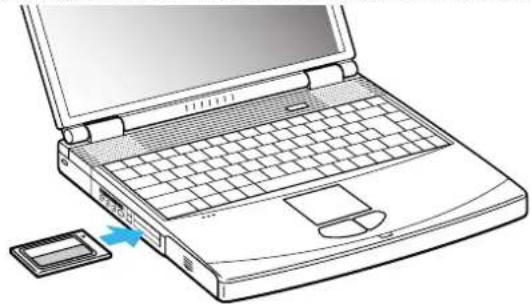 SONY PCG-FX505 - Inserting a PC Card - 1